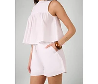 WeWoreWhat Women's Square Neck Babydoll Top