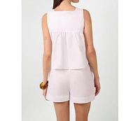 WeWoreWhat Women's Square Neck Babydoll Top