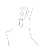 Bling Jewelry Thin Minimalist Hoop Huggie Earrings Sterling Silver Various Sizes