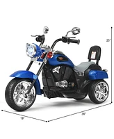 6V Powered Toddler 3-Wheel Motorbike Ride On Toy with Horn and Headlight