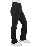Rewash Juniors' High-Rise Loose Bootcut Jeans