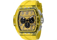 Invicta Men's 45482 S1 Rally Quartz Chronograph Yellow, Transparent Dial Watch