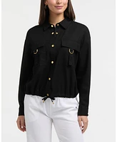 Ellen Tracy Women's Linen-Blend Safari Jacket