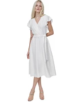 Dkny Women's Flutter-Sleeve Midi Dress