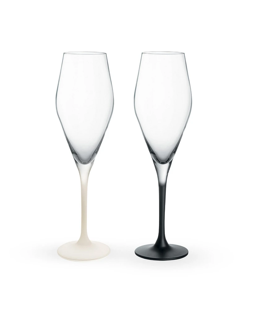 Villeroy & Boch Manufacture Rock Couples Toasting Flutes, Set of 2