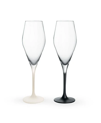 Villeroy & Boch Manufacture Rock Couples Toasting Flutes, Set of 2