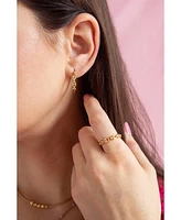 Alex and Ani Frozen Mariner Chain Hoop Earrings