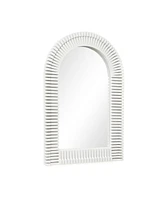 LuxenHome White Arch Rectangle 36-Inch Tall Wall Mirror, Accent and Vanity