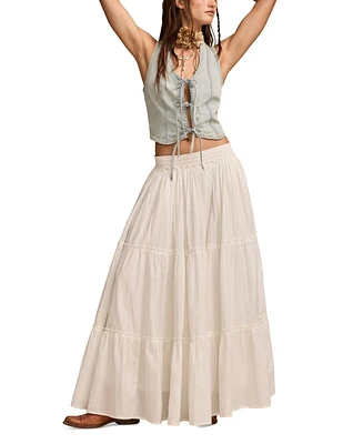 Lucky Brand Women's Broomstick Cotton Maxi Skirt