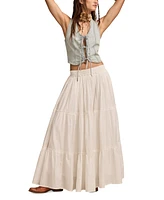 Lucky Brand Women's Broomstick Cotton Maxi Skirt