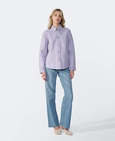 Furniq Uk Women's Leather Shirt Jacket, Created for Macy's