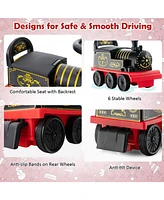 6V Electric Kids Ride On Car Toy Train with 16 Pieces Tracks