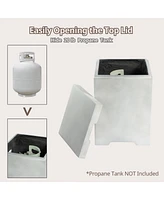 Mondawe Outdoor Hides Propane Tank Cover Tank Table for Gas Fire Pits