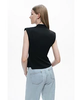 Nocturne Women's Zipper Design Blouse