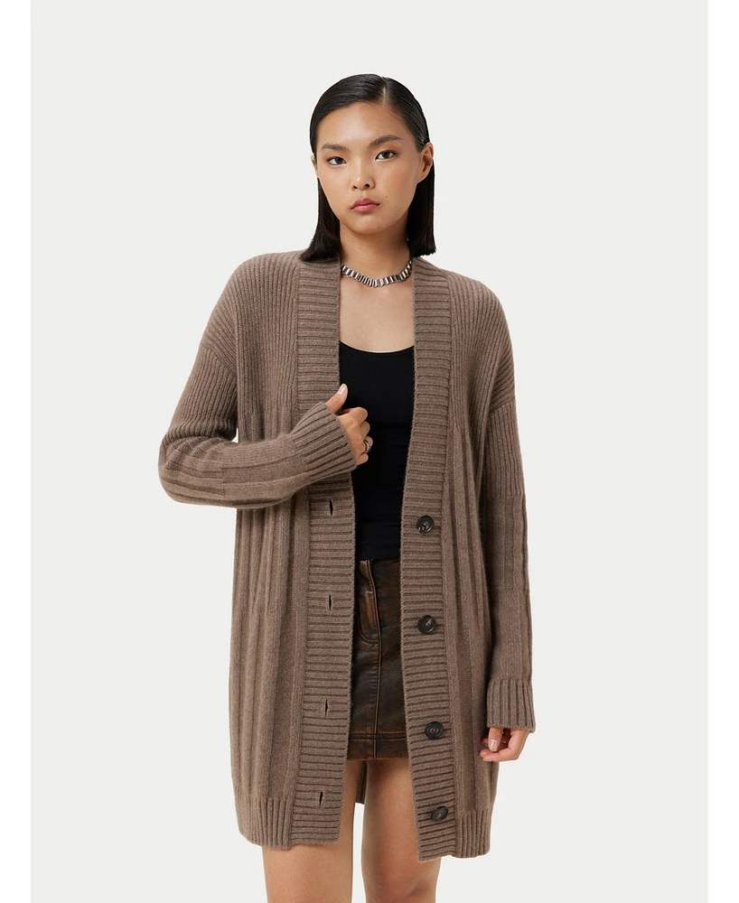 Gobi Cashmere Women's Button-Up Relaxed Fit Cardigan