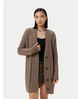 Gobi Cashmere Women's Button-Up Relaxed Fit Cardigan