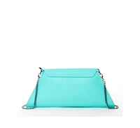 Susu Leather Clutch Bag Turquoise Evening Purse Unique Women's Handbag