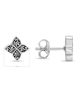 Devata Clover Filigree Stud Earrings