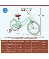 18 Inch Kids Bike with Adjustable Seat and Bell for Kids 3-8 Years Olds