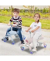 2-in-1 Kids Ride-on Push Car with Led Lighted Wheels