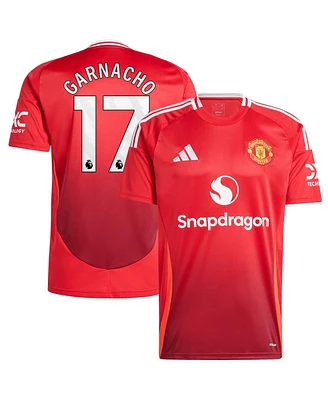 Adidas Men's Alejandro Garnacho Red Manchester United 2024/25 Home Replica Player Jersey