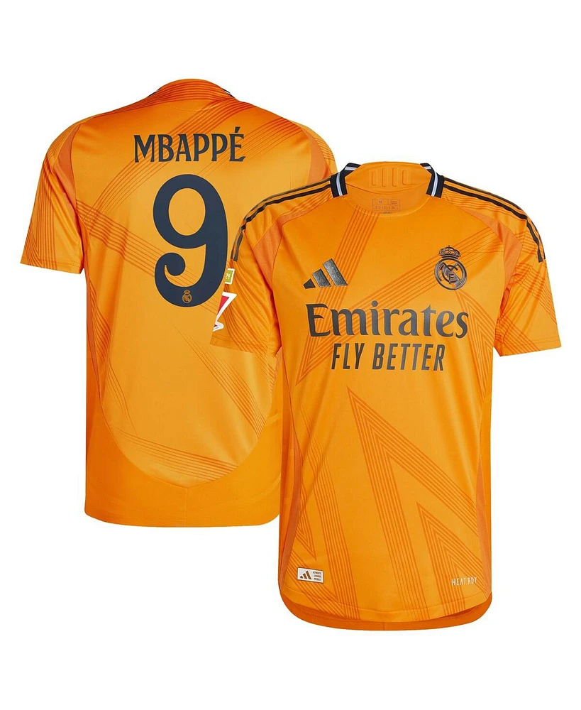 Adidas Men's Kylian Mbappe Orange Real Madrid 2024/25 Away Authentic Jersey