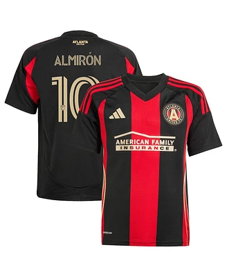 Adidas Big Boys and Girls Miguel Almiron Black Atlanta United Fc 2025 The Connector Replica Player Jersey