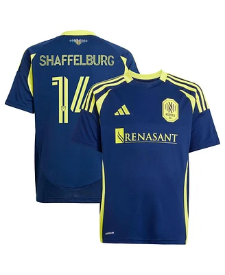Adidas Big Boys and Girls Jacob Shaffelburg Navy Nashville Sc 2025 The Heart of Kit Replica Player Jersey
