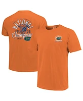 Image One Men's Orange Florida Gators 2025 Ncaa Men's Basketball National Champions Distressed Net T-Shirt
