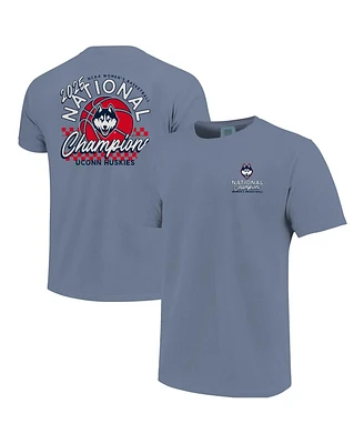 Image One Men's Navy UConn Huskies 2025 Ncaa Women's Basketball National Champions Comfort Colors Checkered T-Shirt