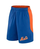 Fanatics Men's Royal/Orange New York Mets Launch Polyester Shorts