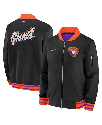 Nike Men's Black San Francisco Giants 2025 City Connect Authentic Collection Full-Zip Bomber Jacket