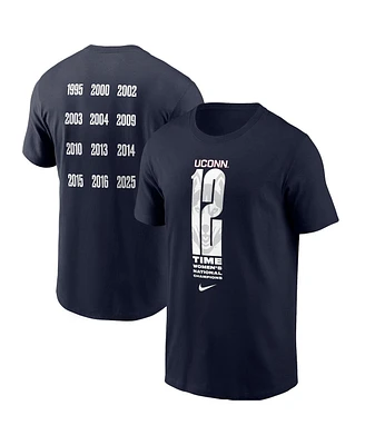 Nike Men's Navy UConn Huskies 12-Time Ncaa Women's Basketball National Champions T-Shirt