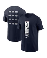 Nike Men's Navy UConn Huskies 12-Time Ncaa Women's Basketball National Champions T-Shirt