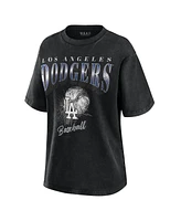 Wear By Erin Andrews Women's Charcoal Los Angeles Dodgers Boyfriend T-Shirt