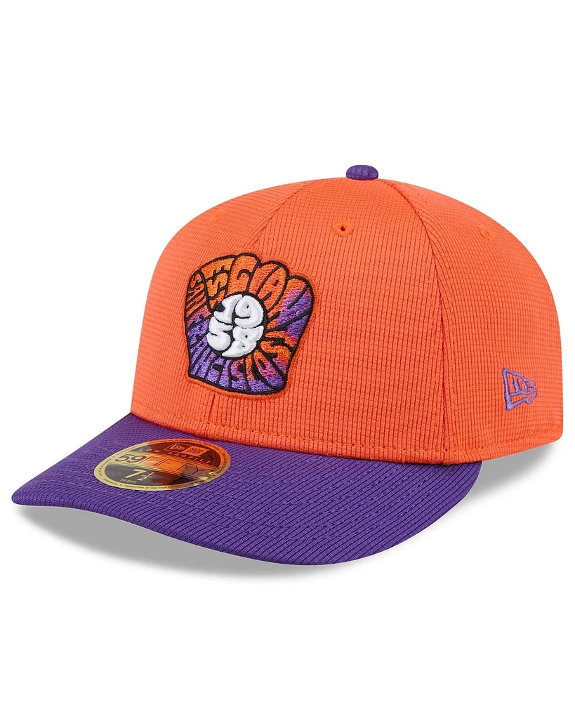 New Era Men's Orange/Purple San Francisco Giants 2025 City Connect Batting Practice Low Profile 59FIFTY Fitted Hat