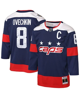 Mitchell & Ness Big Boys and Girls Alexander Ovechkin Navy Washington Capitals 2018 Nhl Stadium Series Power Play 2.0 Player Jersey