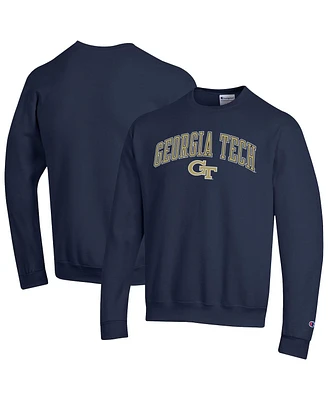 Champion Men's Navy Georgia Tech Yellow Jackets Arch Over Logo Pullover Sweatshirt