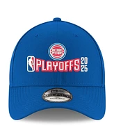 New Era Men's Blue Detroit Pistons 2025 Nba Playoffs 9FORTY A-Frame M-Crown Adjustable Hat