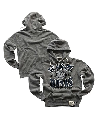 Roots Of Fight Men's Allen Iverson Gray Georgetown Hoyas Tri-Blend Pullover Hoodie