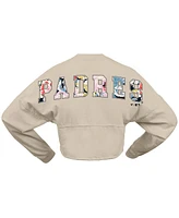 Fanatics Women's Cream San Diego Padres Floral Preppy Cropped Long Sleeve T-Shirt