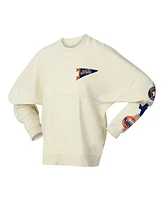 Fanatics Women's Tan Houston Astros Pennant Flag Branded Fleece Pullover Sweatshirt