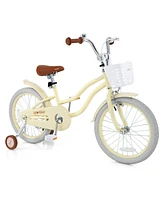 18 Inch Kids Bike Adjustable with Training Wheels Ages 3-8 Years Olds