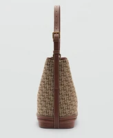 Mango Women's Printed Logo Shopper Bag