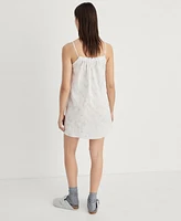 Mango Women's Floral Embroidered Nightgown