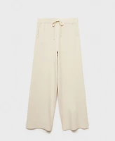 Mango Women's Ribbed Knit Pants
