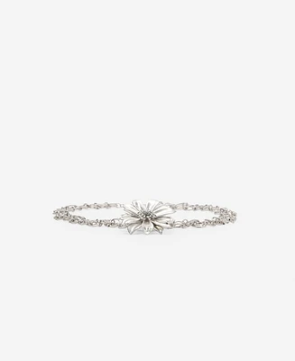 Mango Women's Metal Chain Flower Belt