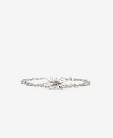 Mango Women's Metal Chain Flower Belt