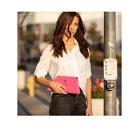 Susu Hot Pink Purse Leather Clutch Bag Crossbody Evening Purse Unique Women's Handbag