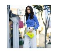 Susu Bright Yellow Mini Crossbody Purse Chain Strap Leather Wristlet Women's Handbag